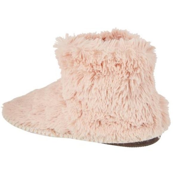 Muk Luks Women's Solid Fur Bootie Slippers Plush Pink XL NWT/NEW - Picture 3 of 15